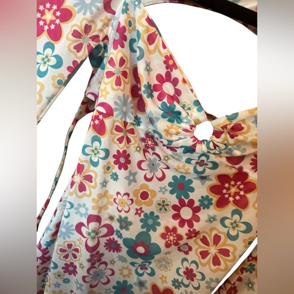 Lovers + Friends Hello Daisy Mini Dress Retro Floral XS - Picture 3 of 5